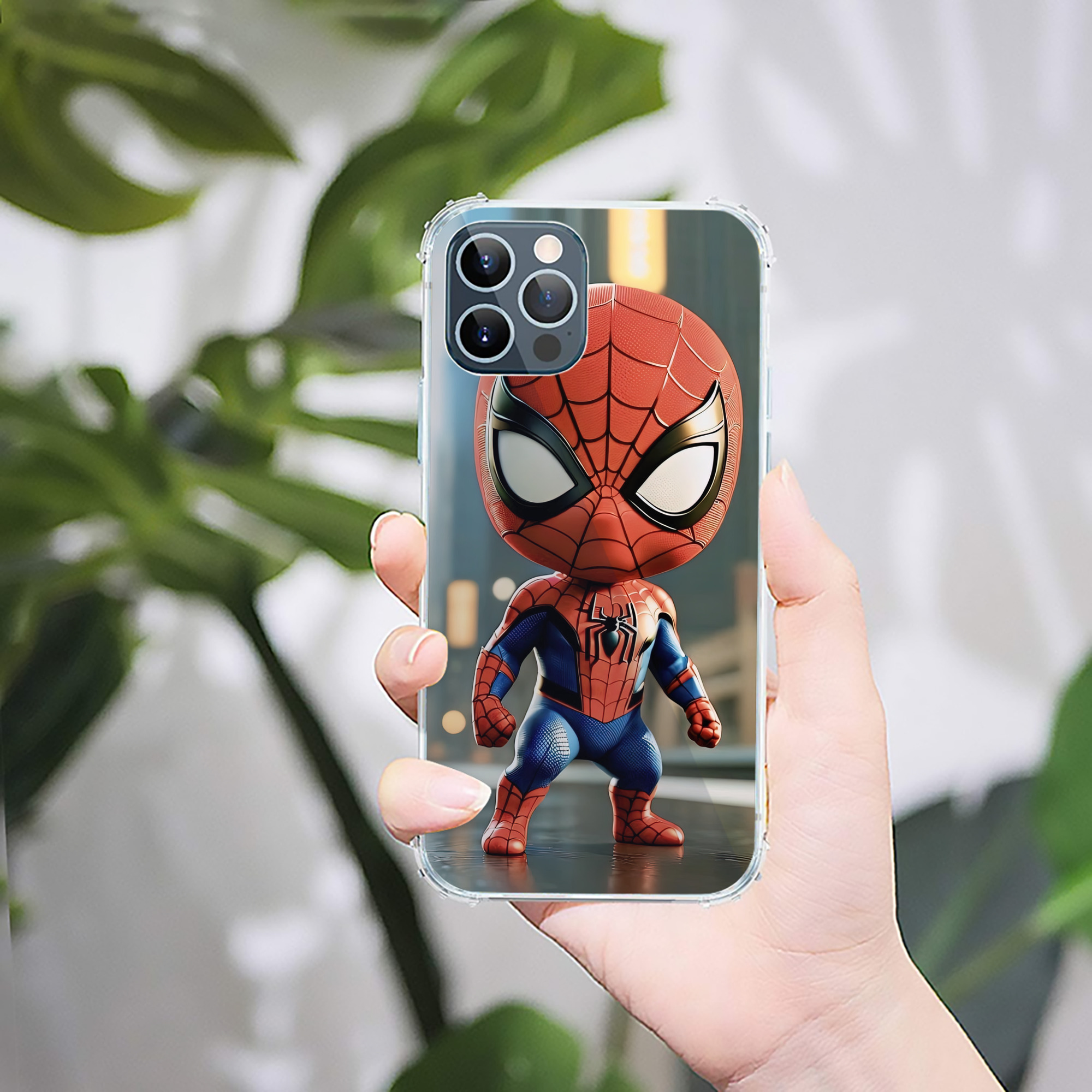 （画像用） Spider Man スパイダーマン 【iPhone 12シリーズ対応】透明スマホケース（クリアソフトケース）